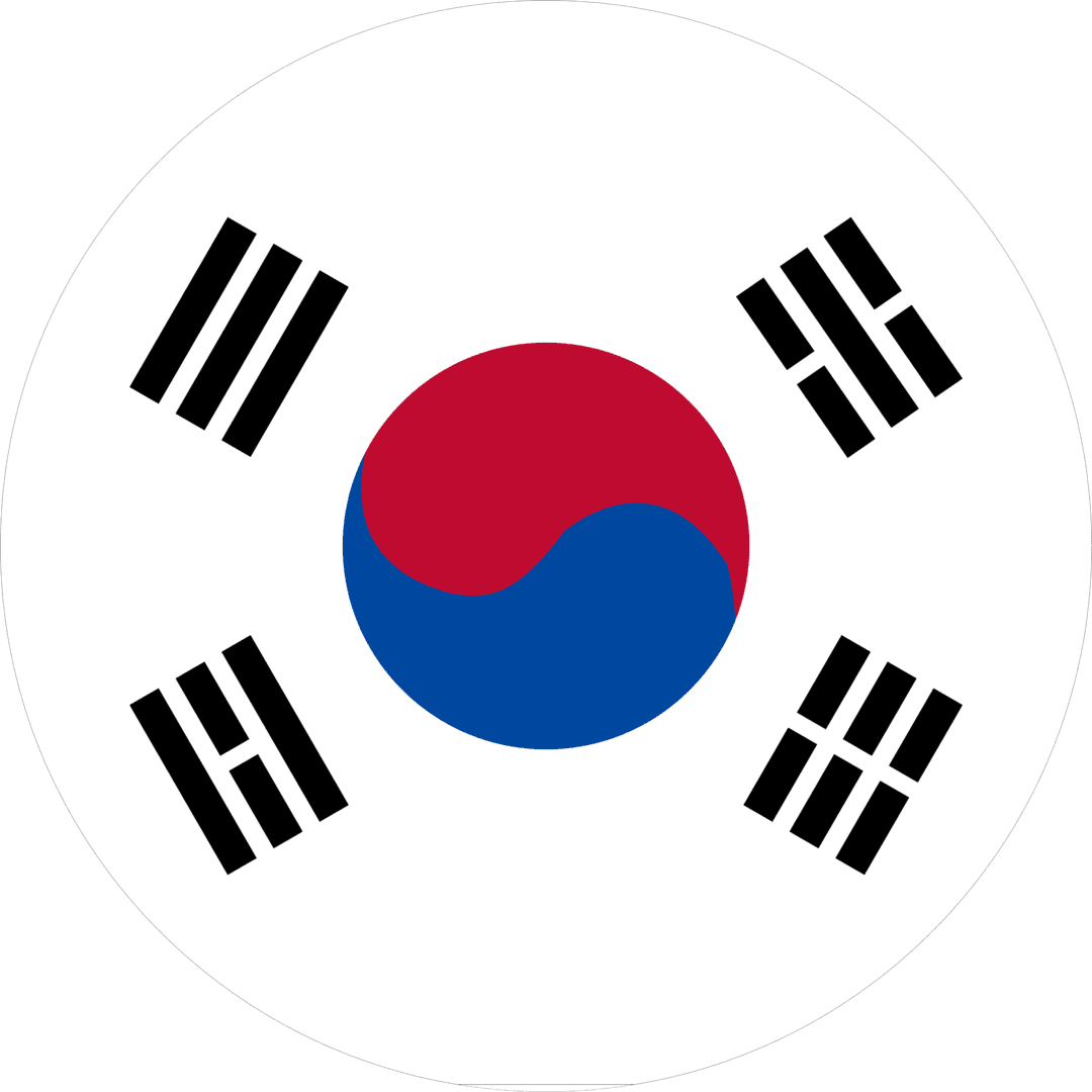 Flag of South Korea in round circle