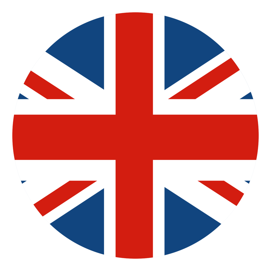 Flag of UK in round circle